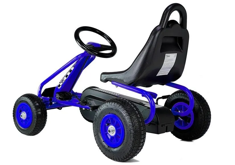 go-kart s pedalama plavi - slika 3