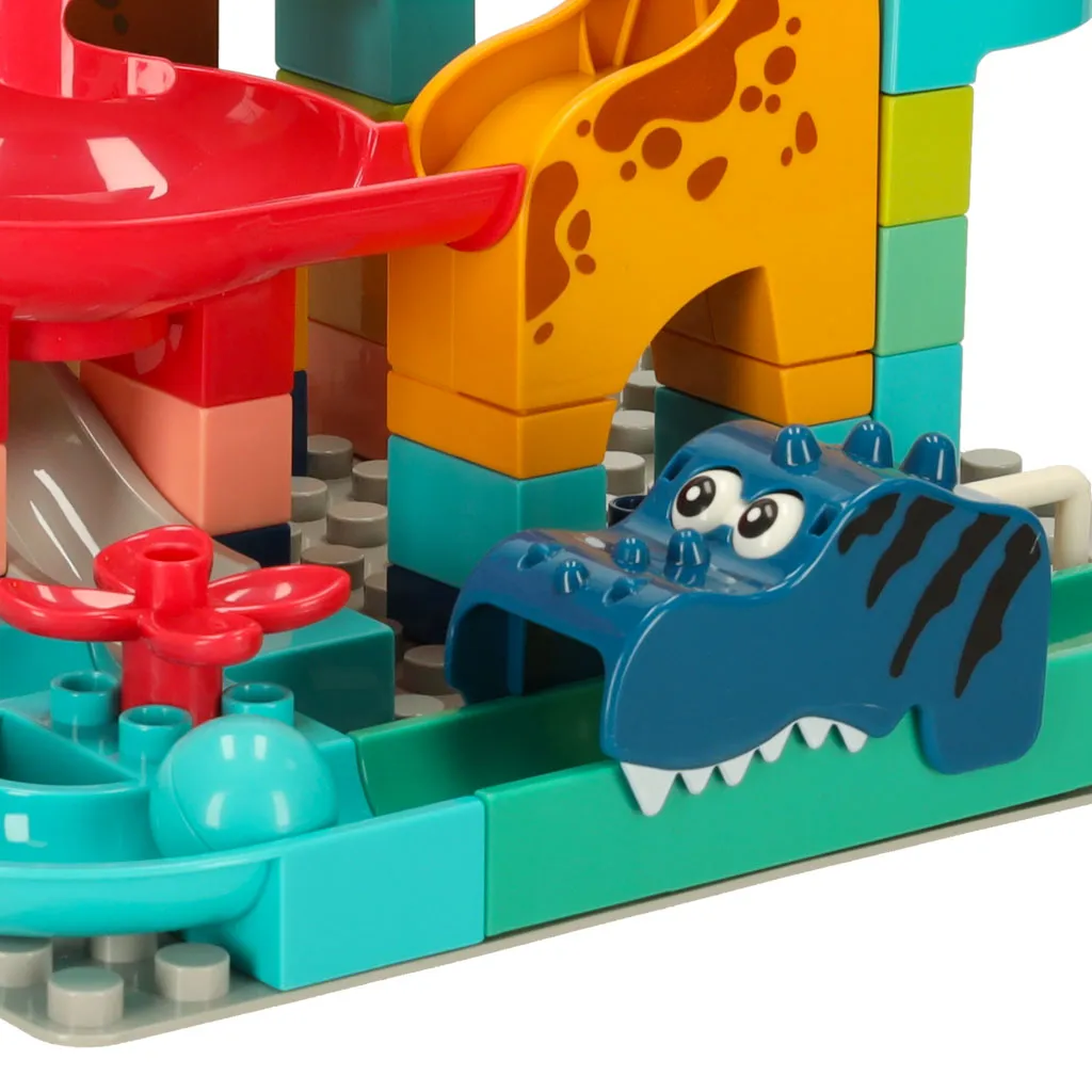 staza s loptom za dinosaure creative blocks 62 kom - slika 4