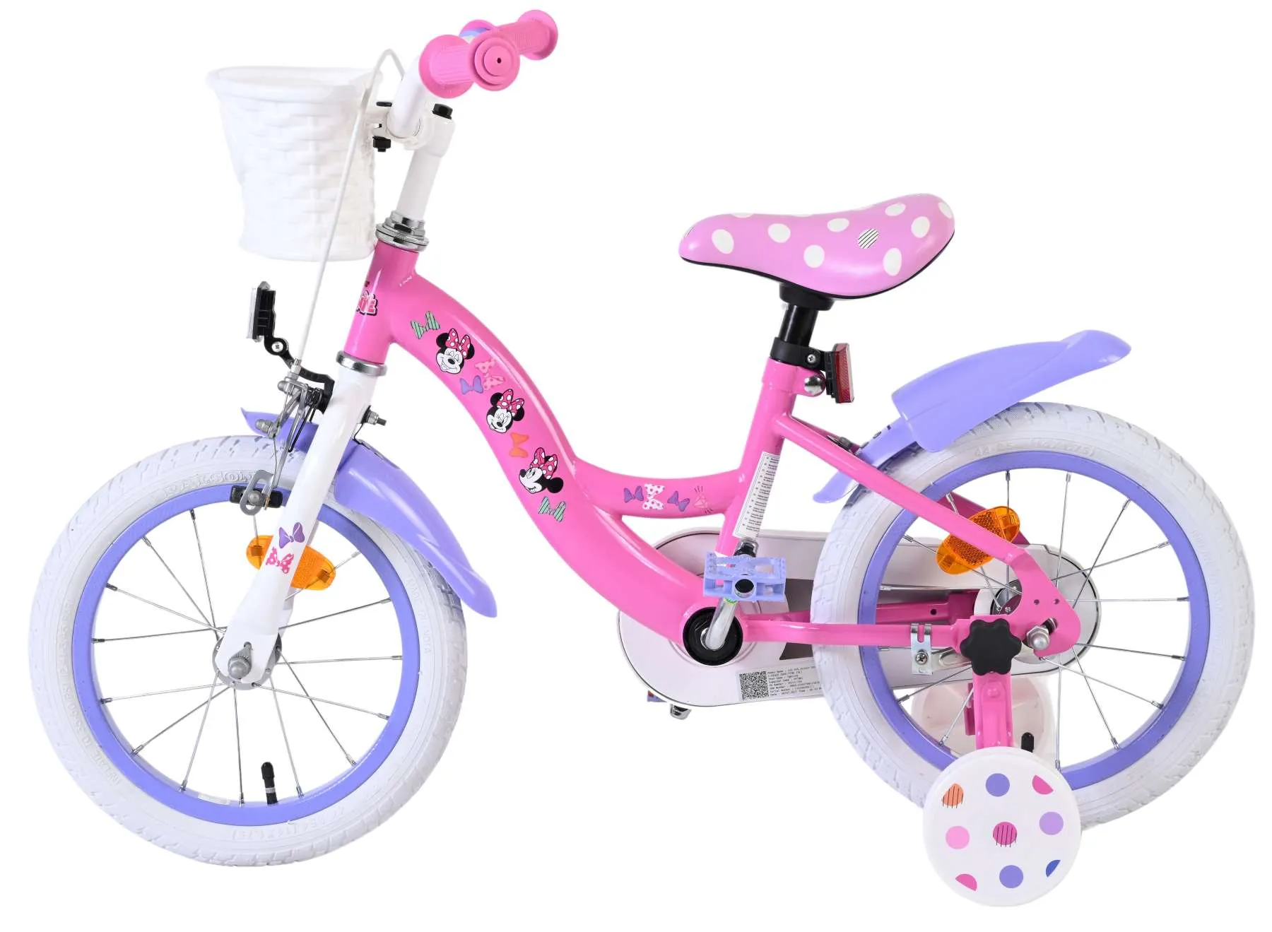 volare dječji bicikl disney minnie 14″ ružičaste boje - slika 8