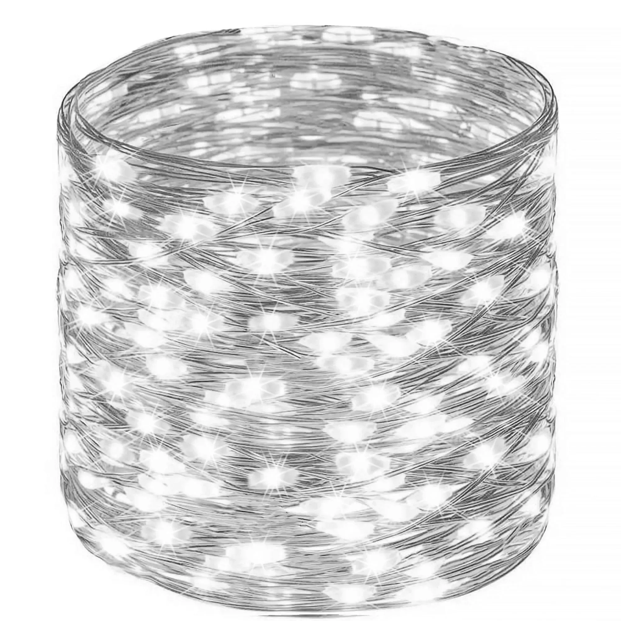 božićne lampice 300 led za bor, hladno bijela - slika 2
