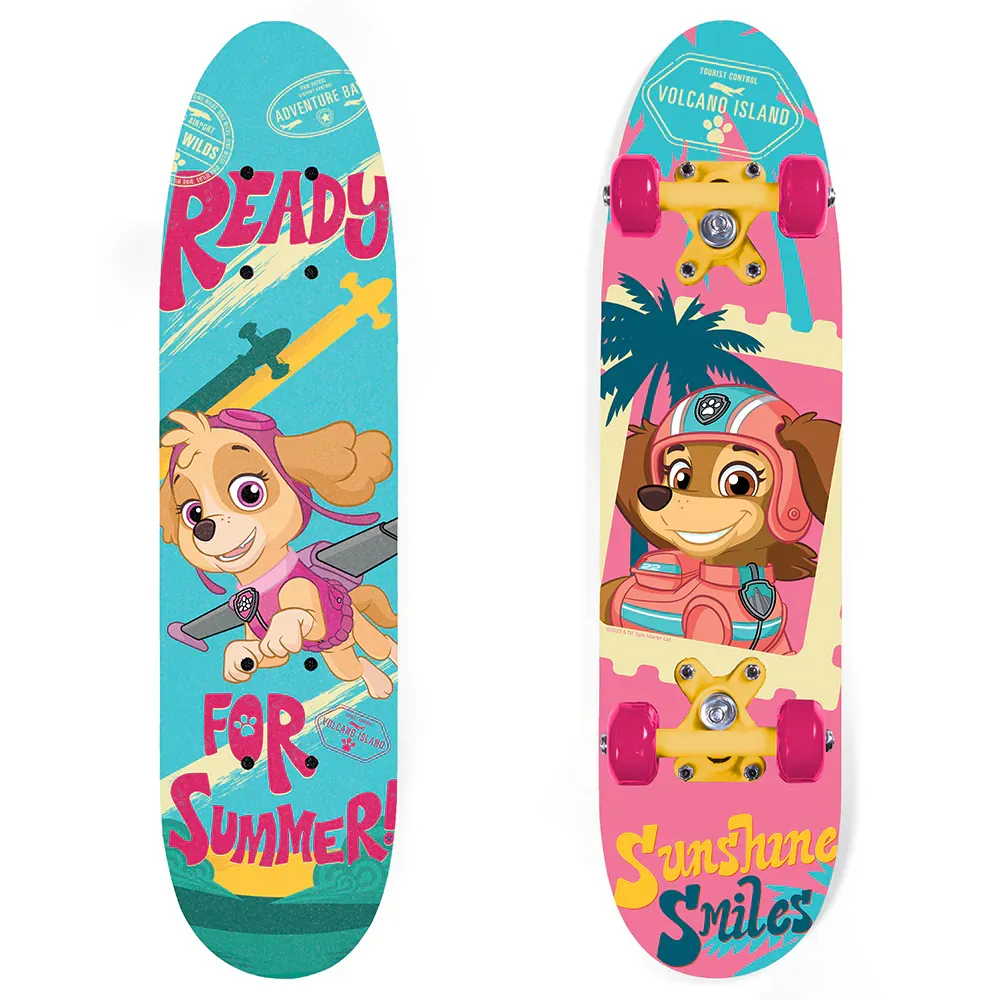 dječji drveni skateboard paw patrol plavo-roza - slika 2