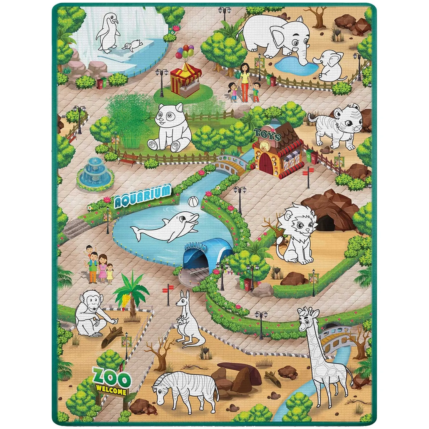 ricokids model rk-344 xxl podloga za bojanje + flomasteri gratis 120 x 90 x 0,3 cm - slika 3