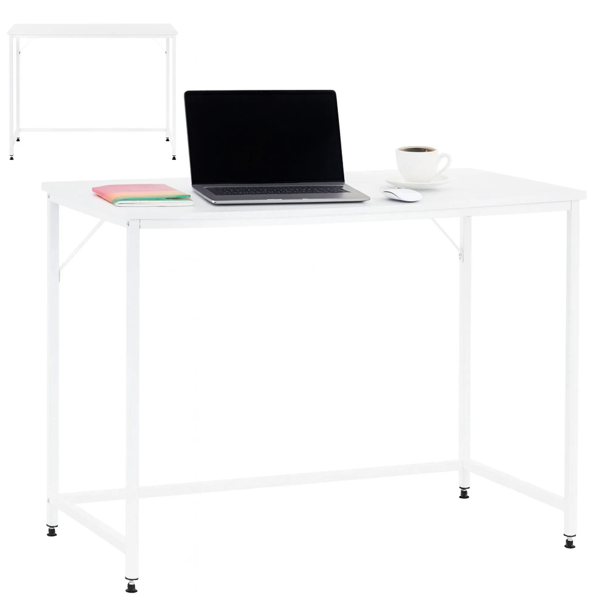 radni stol 100 x 50 x 76 cm bijeli - slika 8