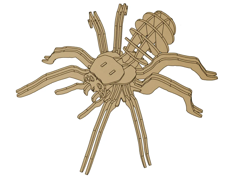 3d drvena slagalica pauk 31 elemenata - slika 3
