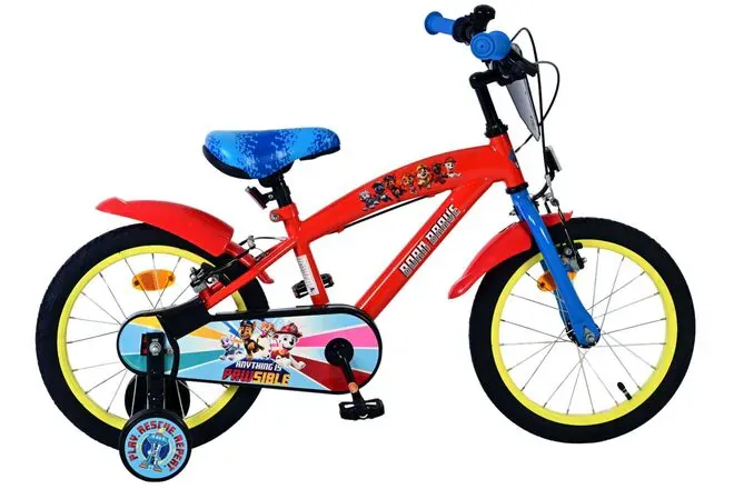 Dječji bicikl Paw Patrol za dječake - 16" crveni sa dvije ručne kočnice - Pribislavec