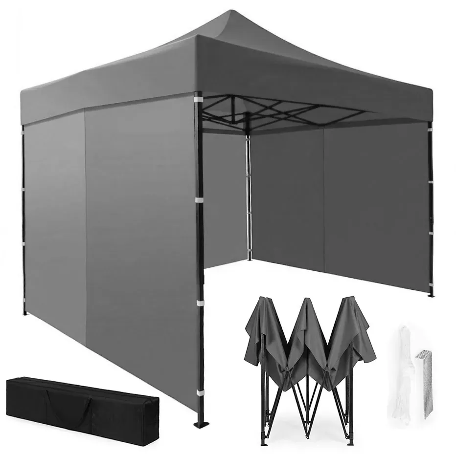 multigarden automatski samosklapajući vrtni paviljon 3 × 3 m, sivi - slika 2