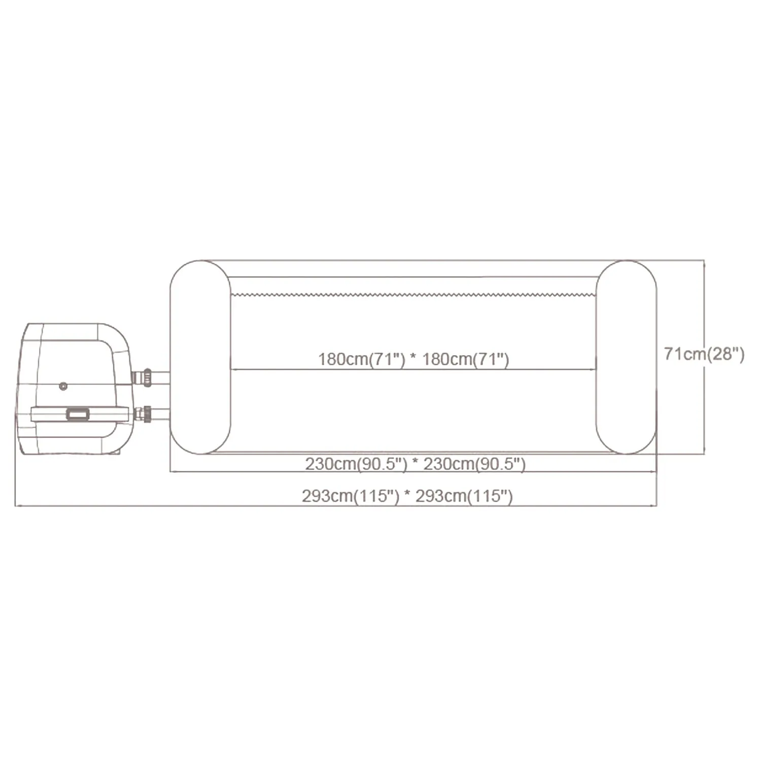 spa na napuhavanje lay-z santorini pro 7 osoba bestway - slika 4