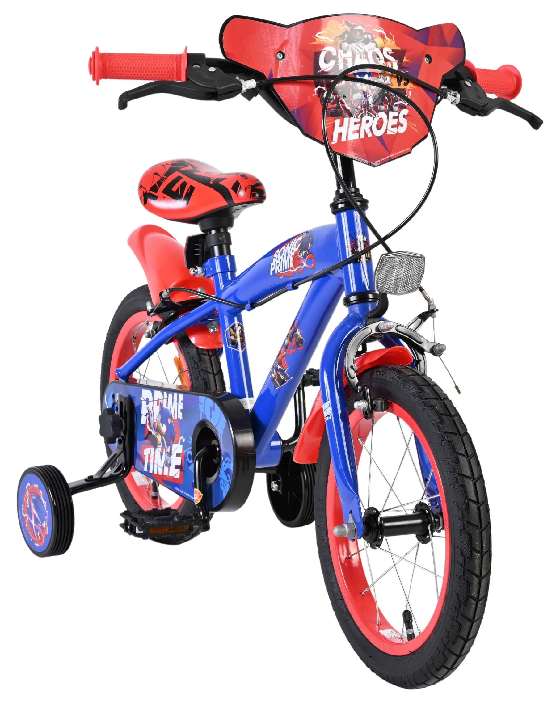 volare dječji bicikl sonic prime 14″ plavo-crvene boje, s dvije ručne kočnice - slika 6