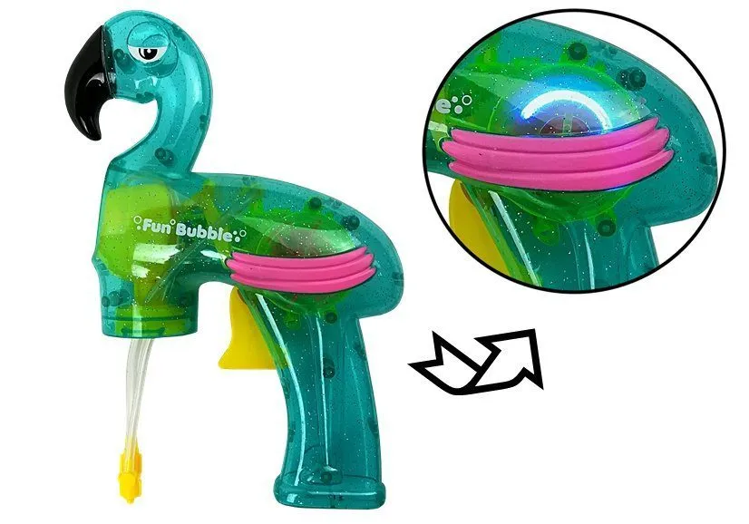 pištolj za mjehuriće flamingo plavi - slika 3