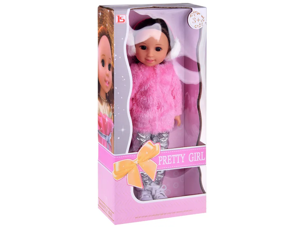 lutka u zimskoj opremi roza 38cm - slika 8