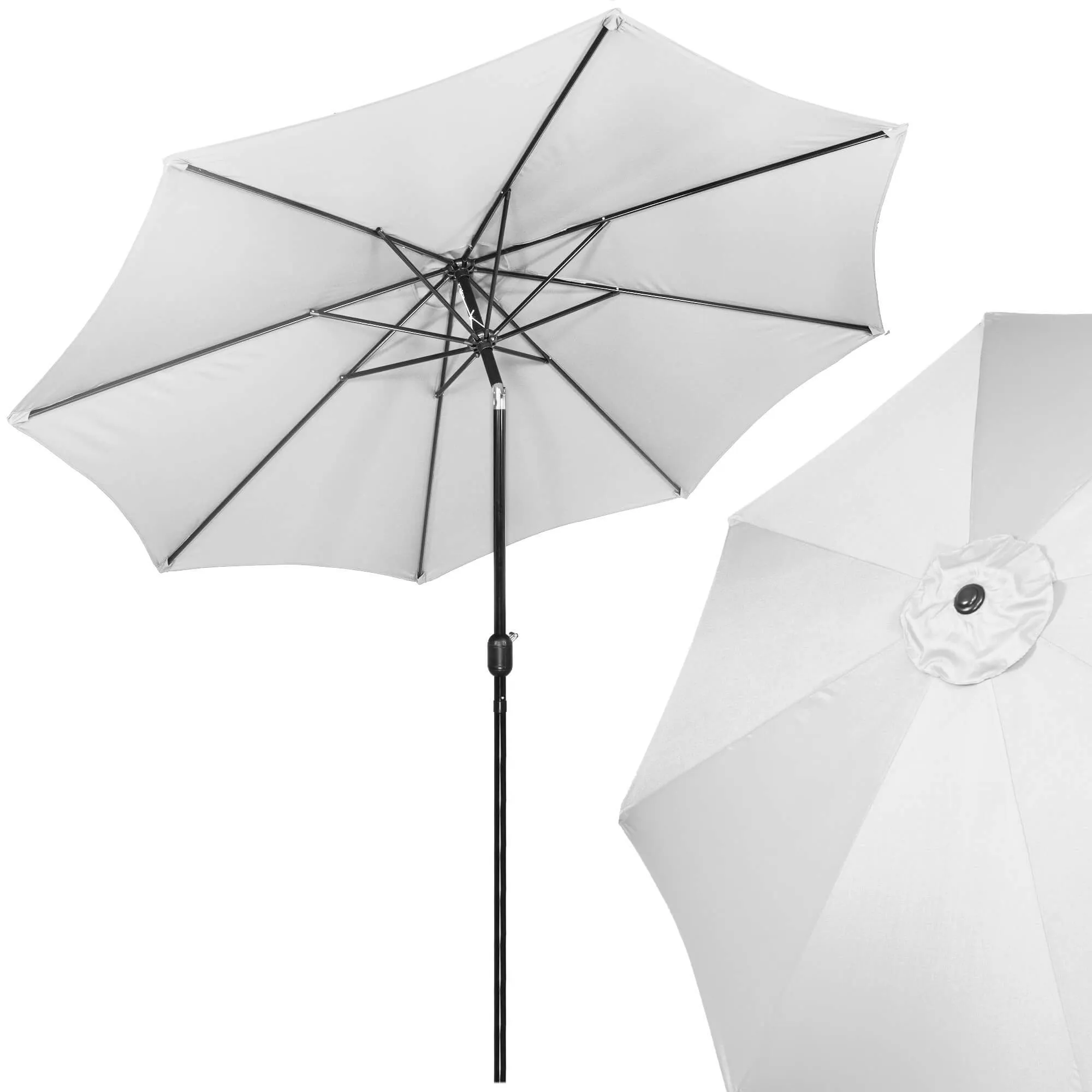 vrtni suncobran 300 cm svijetlo sivi - slika 4