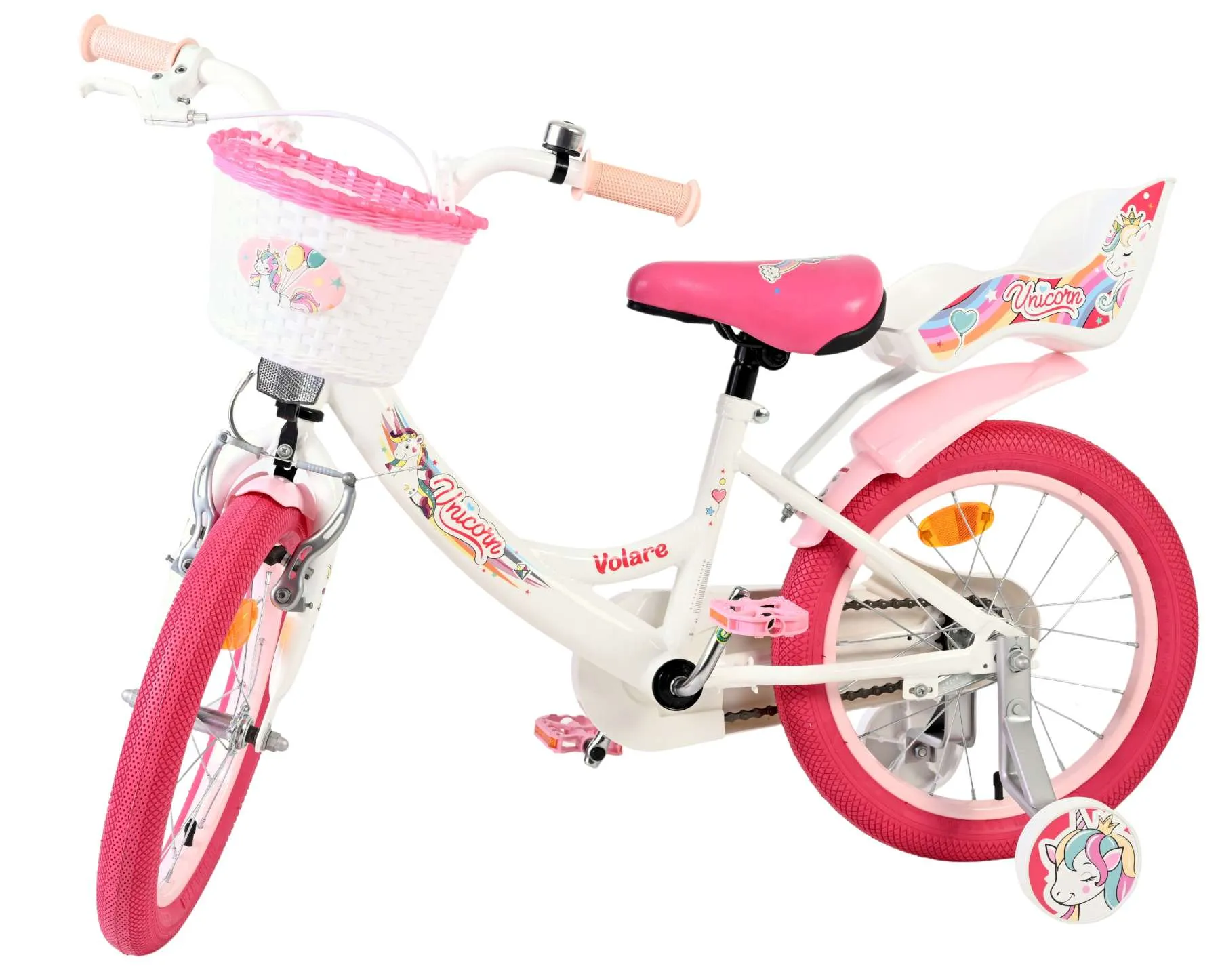 volare dječji bicikl unicorn 16″ bijele boje - slika 9