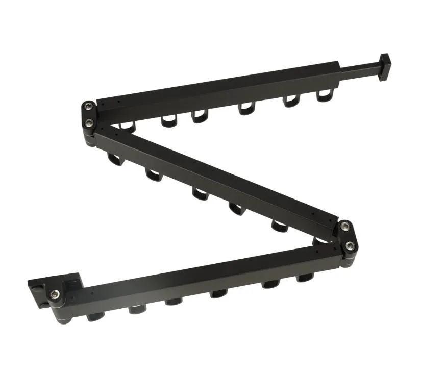 teleskopska produžna zidna vješalica 114cm crna - slika 7