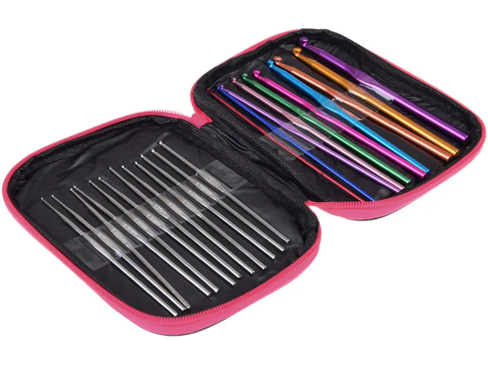 set za heklanje, 100 komada heklalica 0,6-6,5 mm s dodatkom u torbici - slika 4