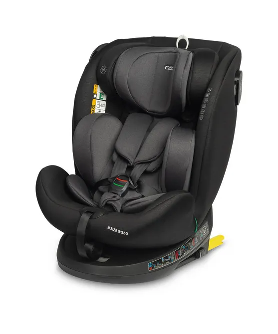 caretero autosjedalica commo 40-150cm crna - slika 3