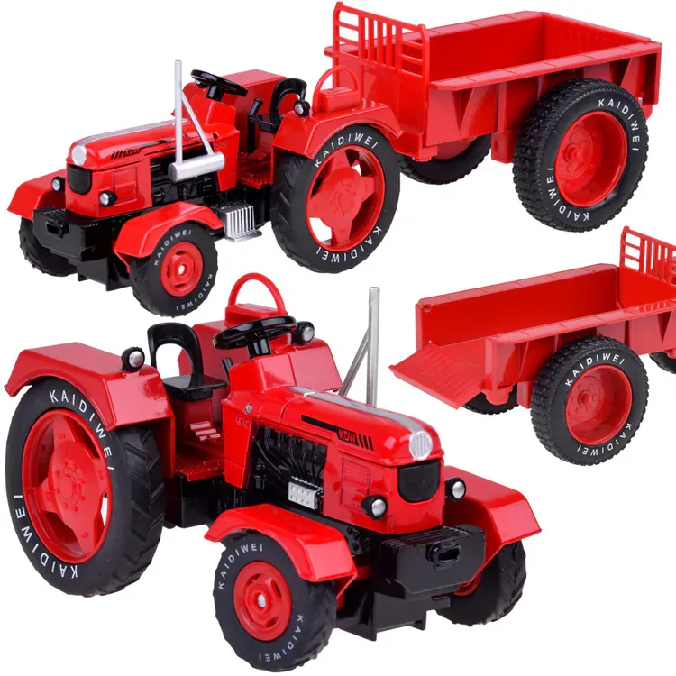 metalni crveni traktor u omjeru 1:18 - slika 2