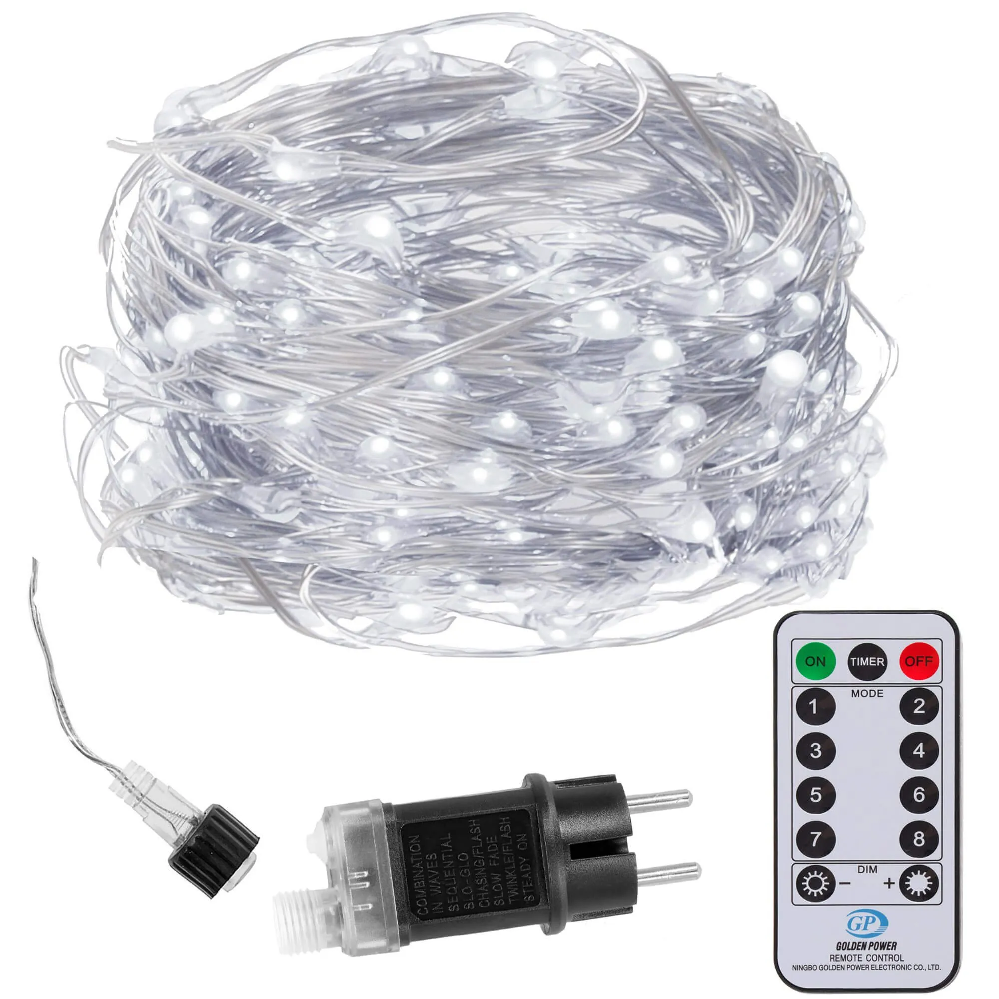 božićne led lampice 300 komada, hladno bijela - slika 10