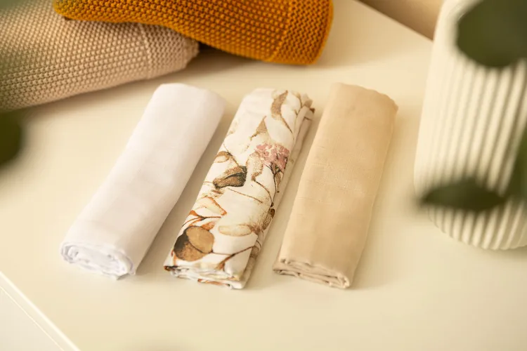 sensillo set muslin pelena 3 komada bež - slika 4