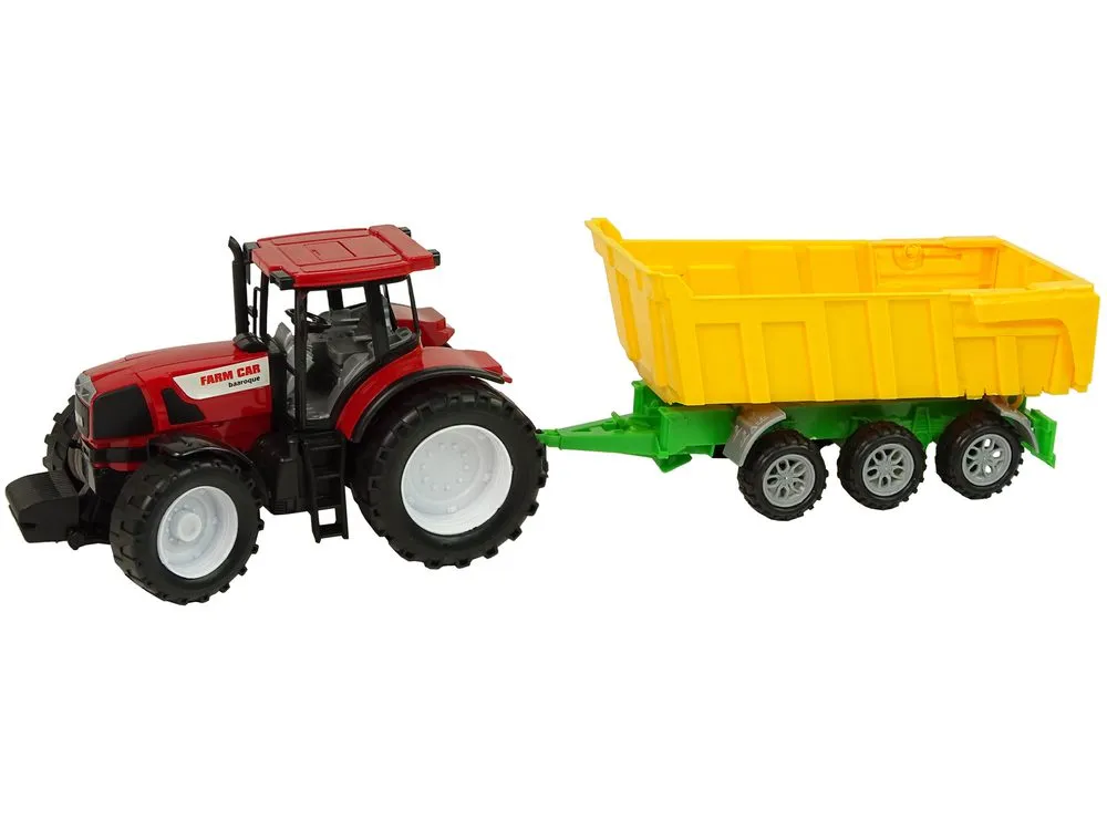 traktor s prikolicom crveno - žuti 50cm - slika 3