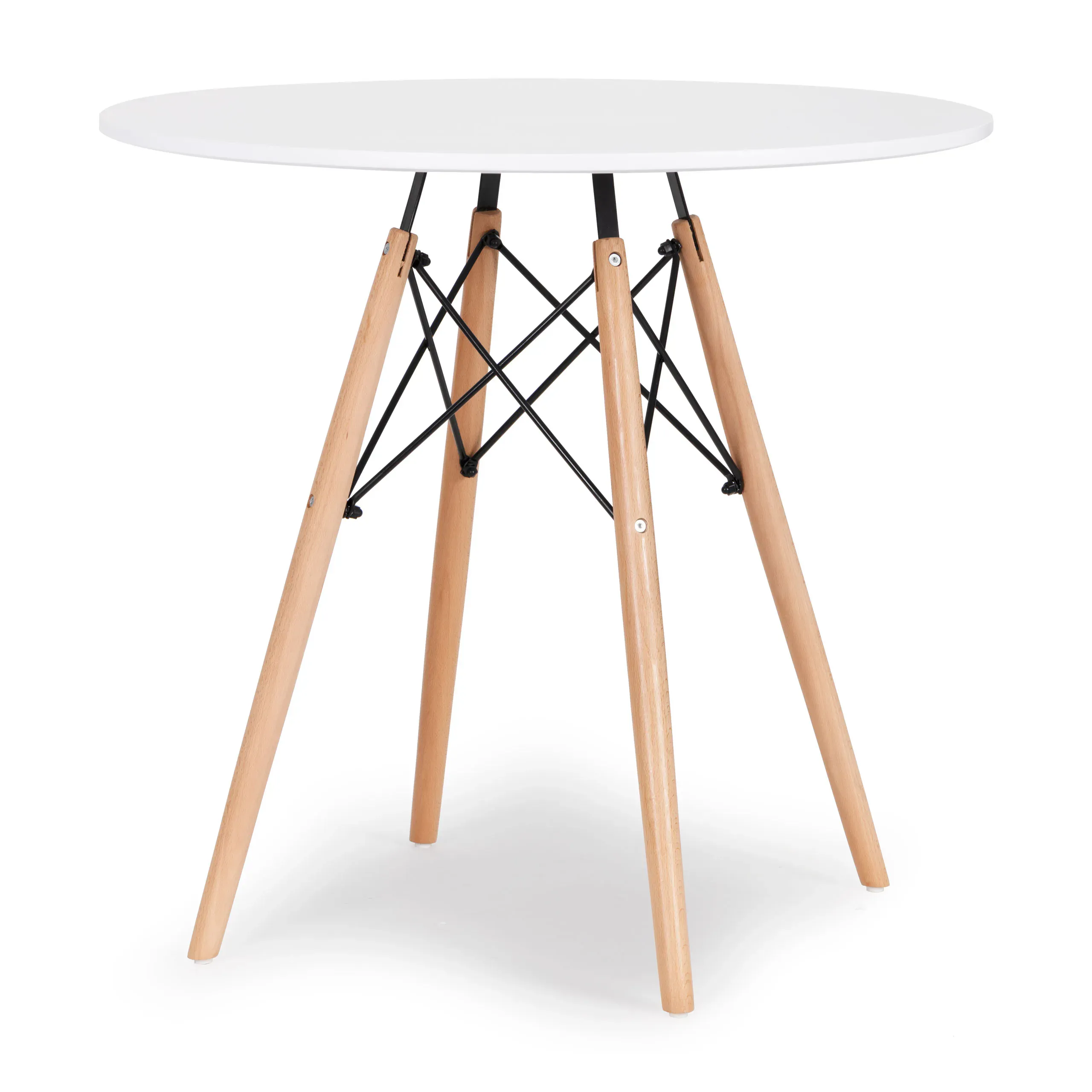okrugli stol bijeli 80cm - slika 3