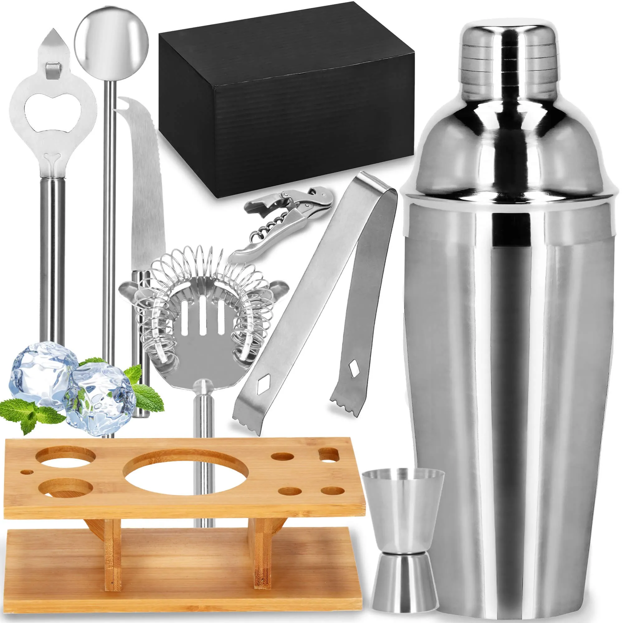 set za pripremu pića za barmene shaker 550 ml 8 dijelova - slika 7