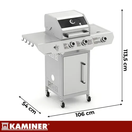 kaminer plinski roštilj 2+1 10kw varen 3.0 - slika 3