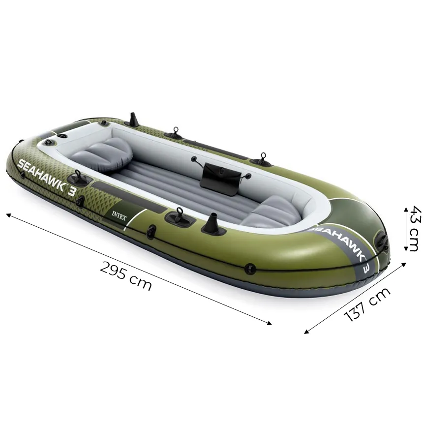 intex napuhujući čamac seahawk 3 za 3 osobe, s pumpom i 2 vesla, 66333 - slika 8