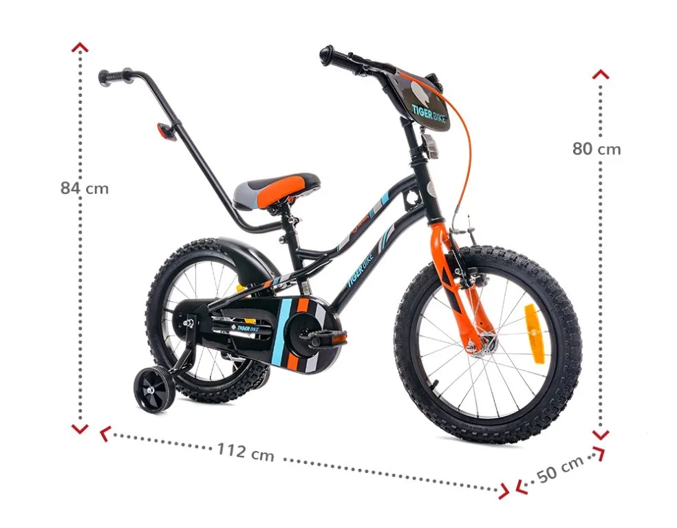 dječji bicikl guralica tiger 16" crni-narančasti-tirkizni - slika 10