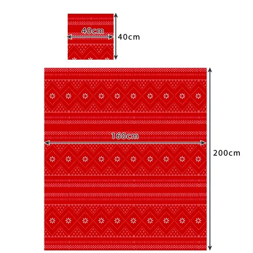 ruhhy mekana deka 1.6x2m + 2x jastučnice, crvena - slika 4