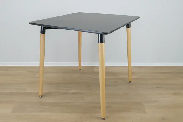 kvadratni stol 80 x 80 x 74 cm - crni - slika 2