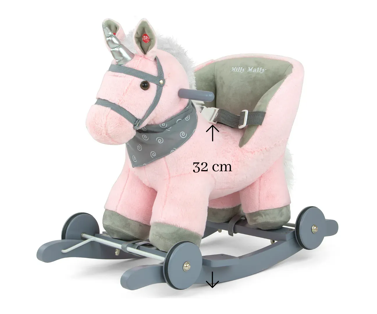 konjić za ljuljanje polly pink 2 u 1 - slika 5