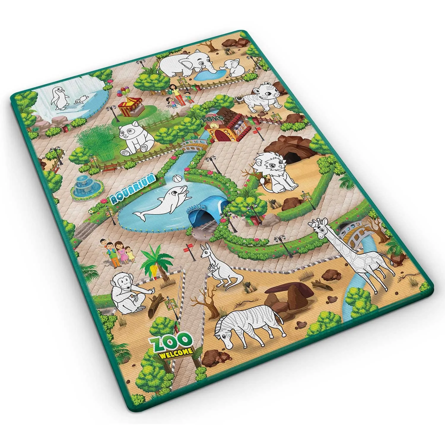 ricokids model rk-344 xxl podloga za bojanje + flomasteri gratis 120 x 90 x 0,3 cm - slika 4