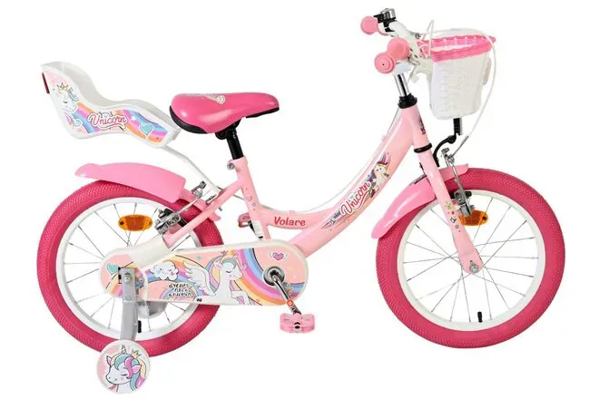 Volare dječji bicikl Unicorn 16″ roza boje, dvije ručne kočnice - Pribislavec