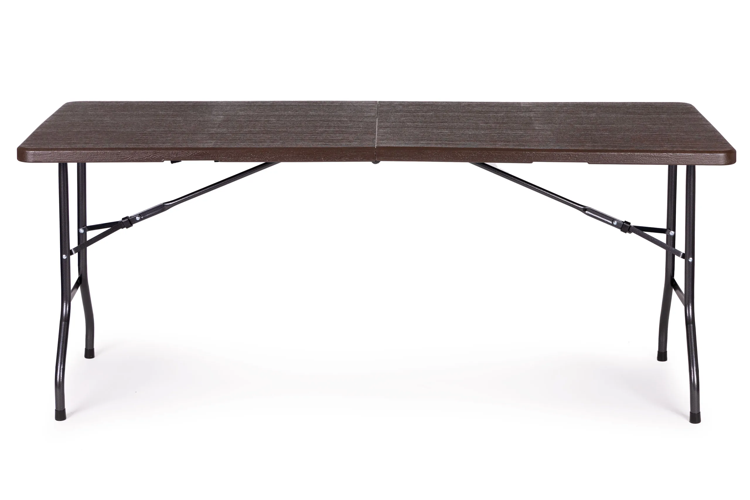 modernhome catering stol 180 cm + 2 klupe - smeđi - slika 5