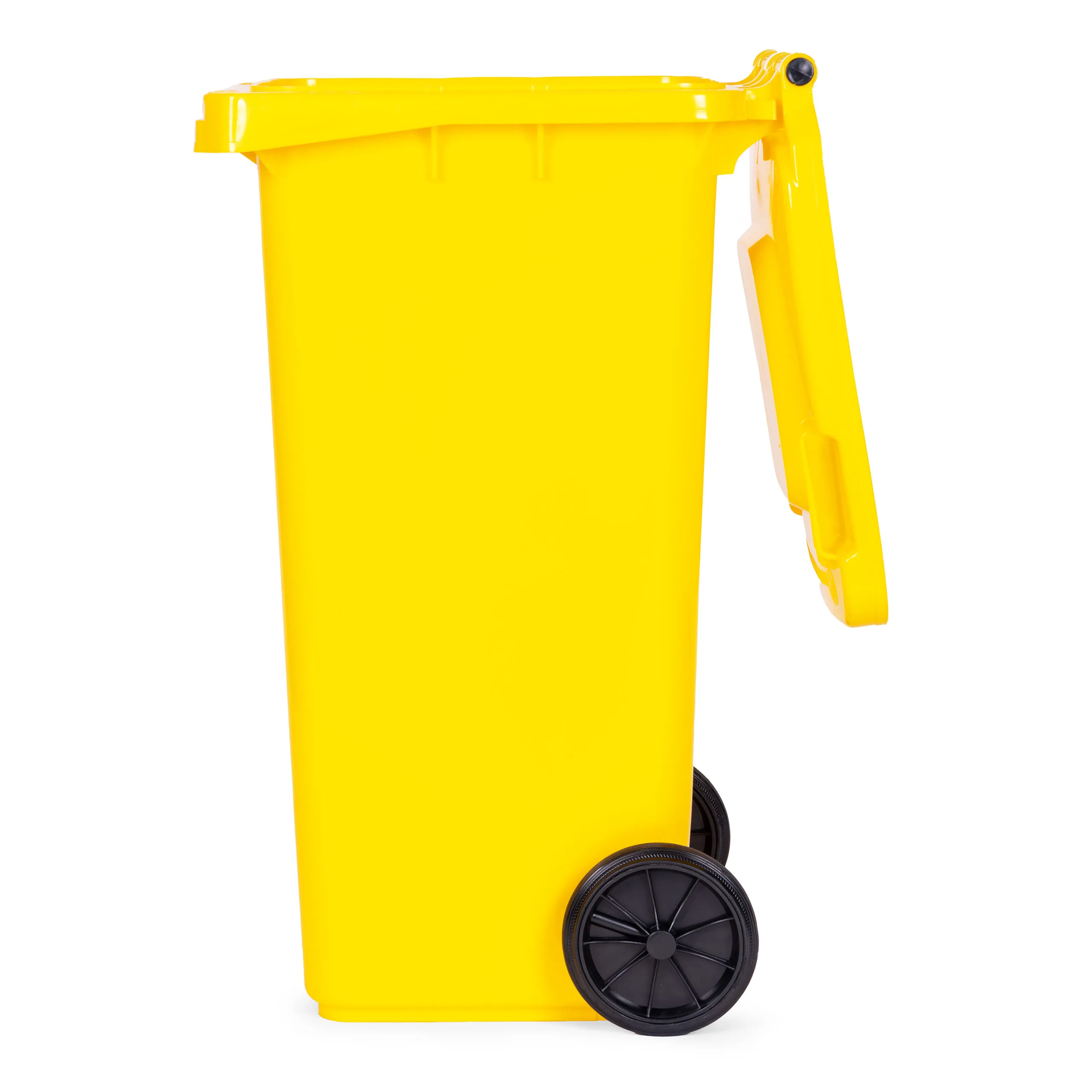 kanta za otpad 120 l – žuta, plastika, s kotačima - slika 8