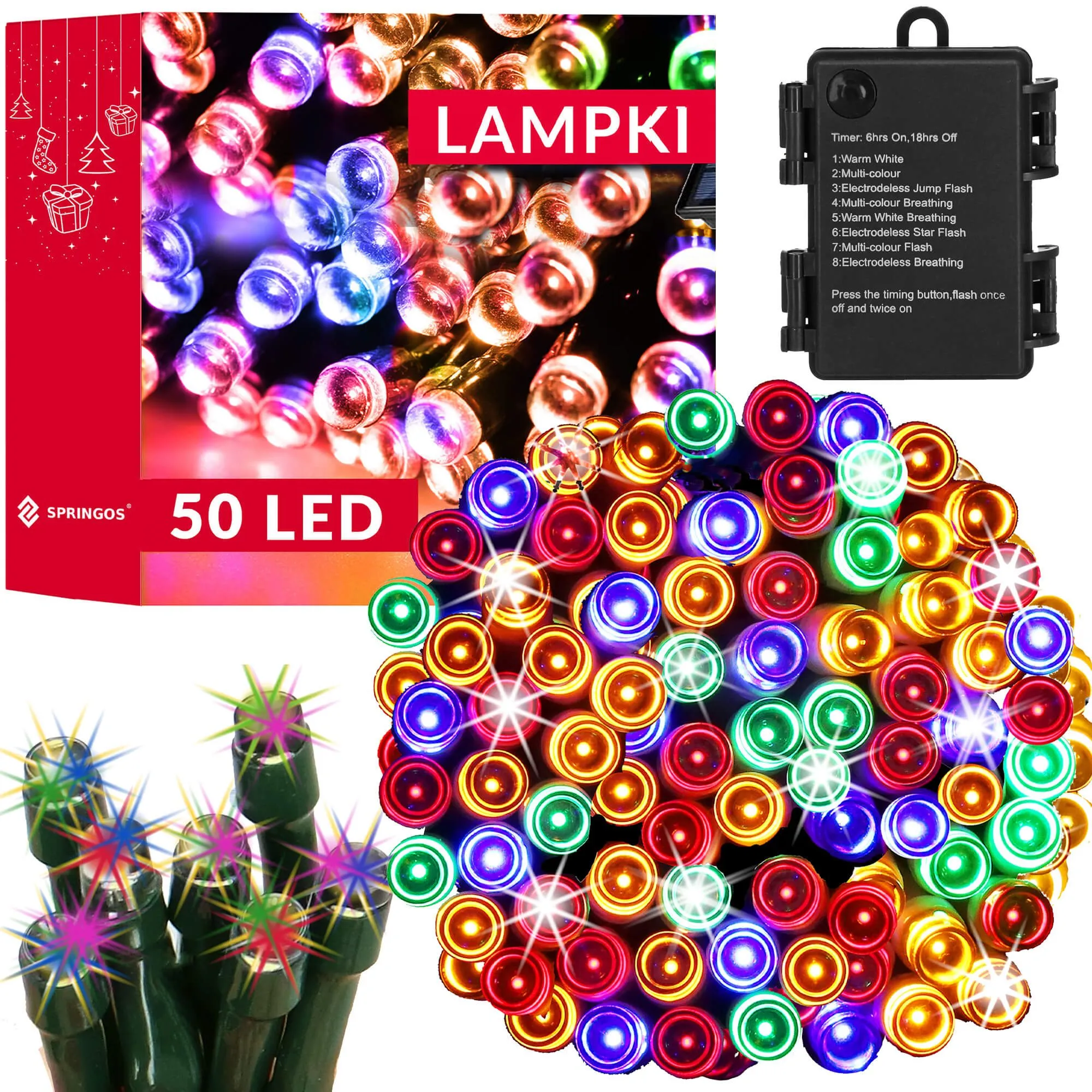 led lampice na baterije 50 led višebojne - slika 11