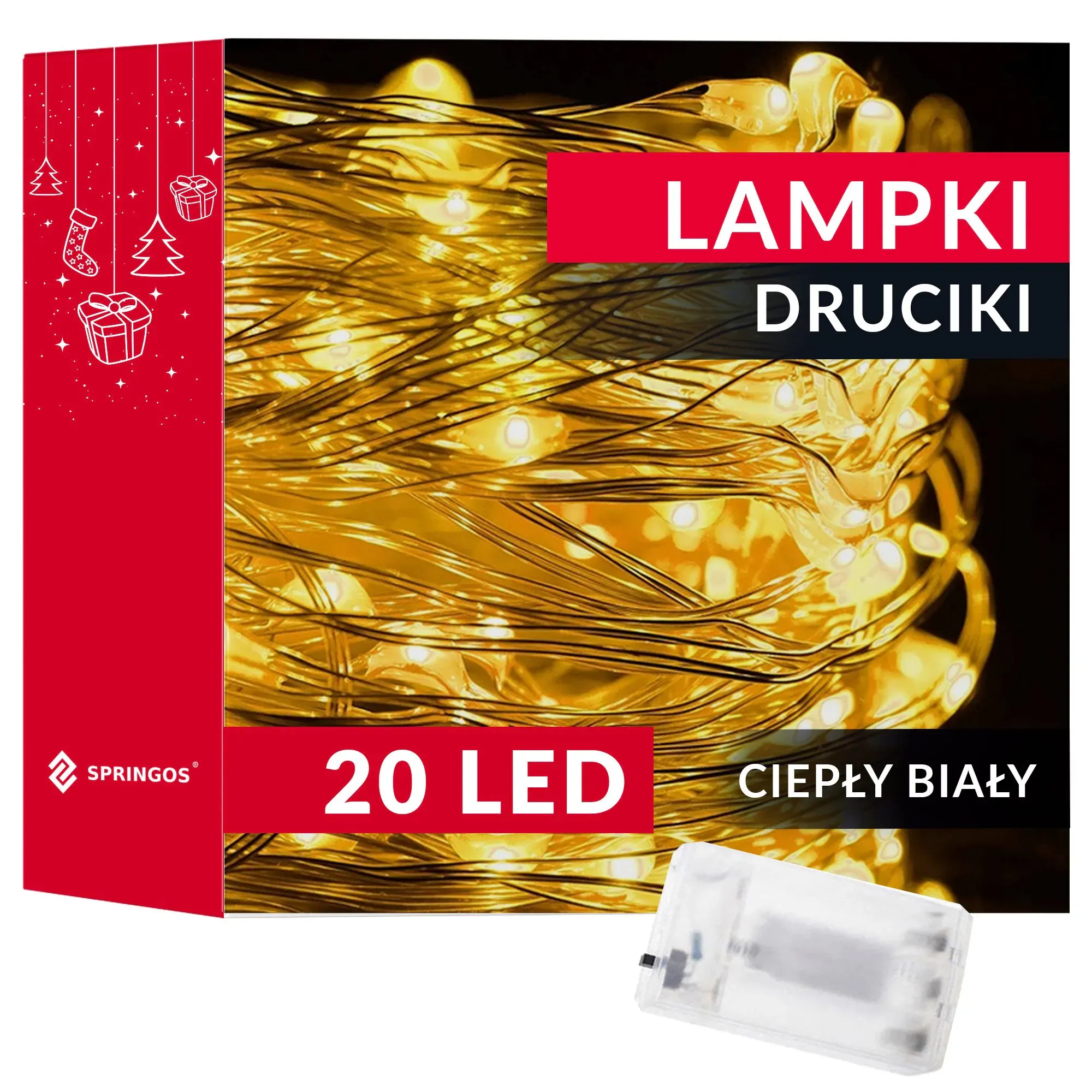 led lampica na baterije – 20 led dioda - slika 2