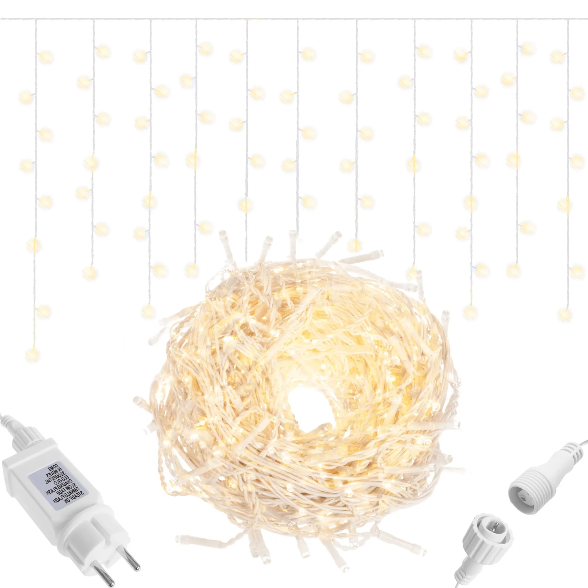 svjetlosna zavjesa u obliku ledenih siga s 300 led lampica - slika 9