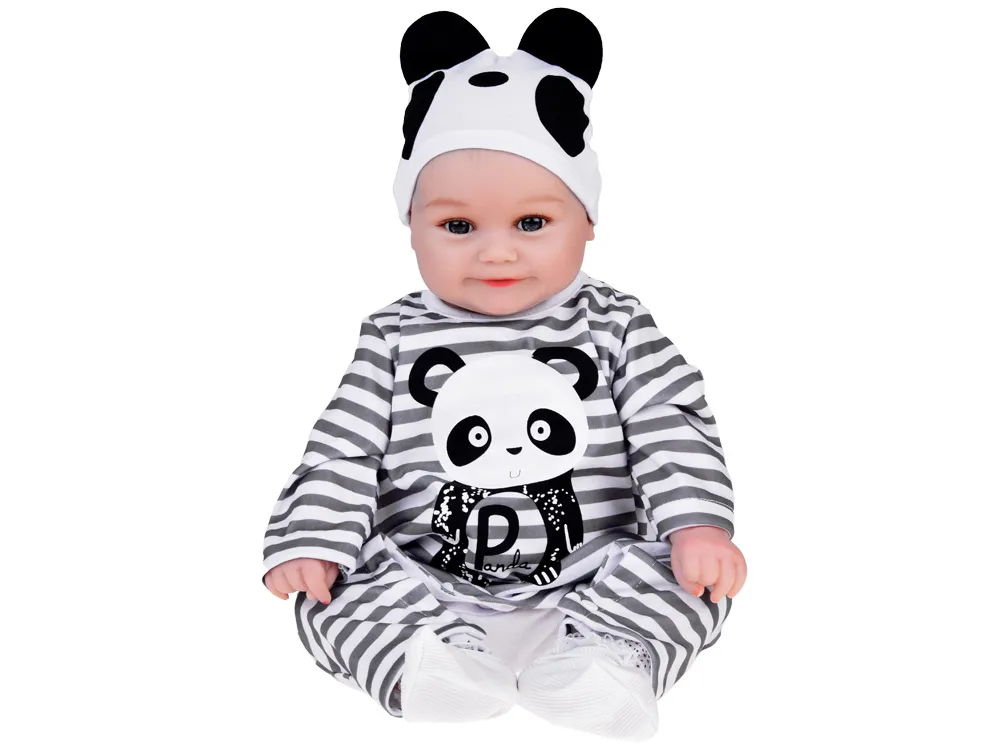 mekana lutka baby boy u panda pidžami - slika 3