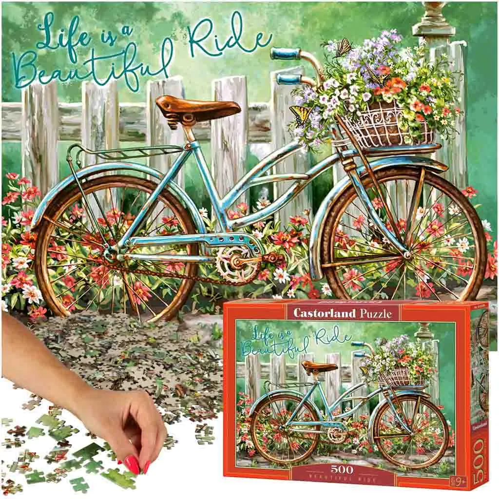 castorland puzzle bicikl u cvijeće 500kom. - slika 2
