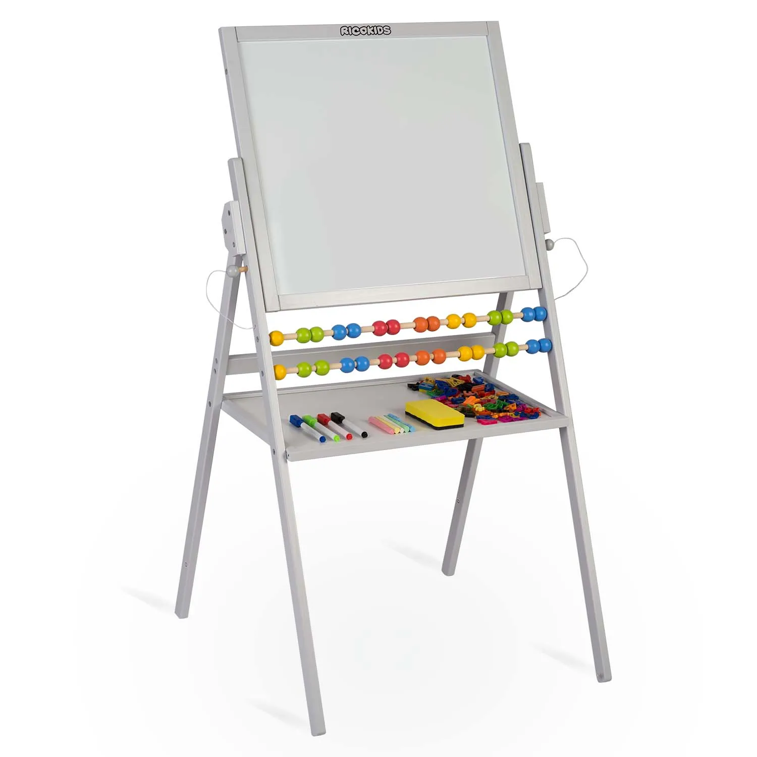 ricokids magnetska okretna ploča za kredu - siva - slika 3