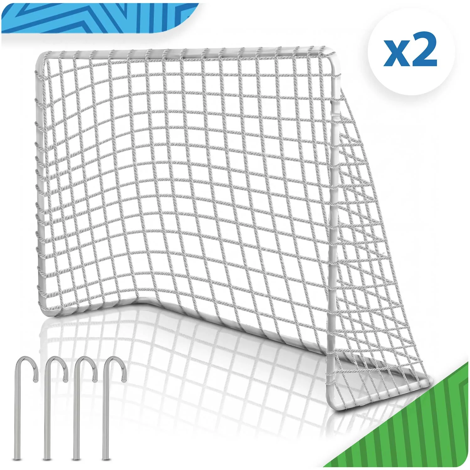 prijenosni nogometni gol za trening, 2 kom., 183 x 122 x 61 cm, ns-485 - slika 7