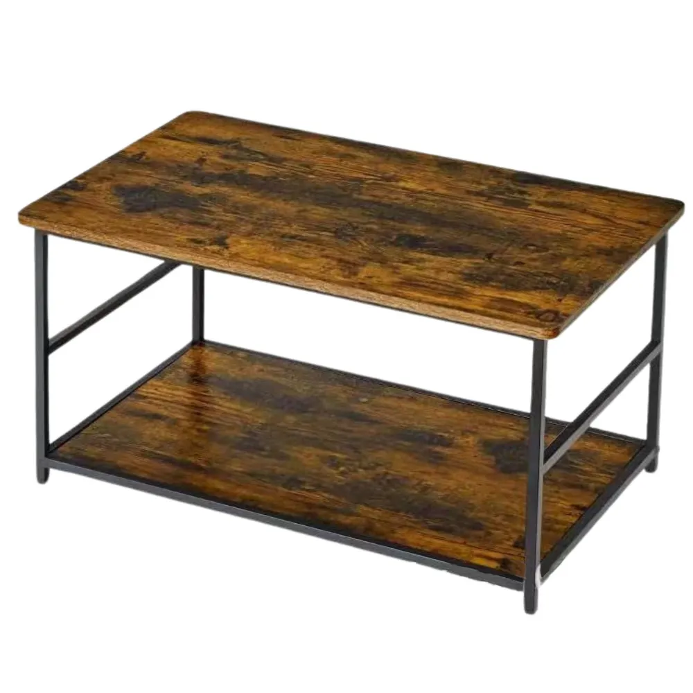 rustikalni set stolića za kavu 2-u-1 – drvo, vintage stil, 123 × 60 × 51 cm - slika 5