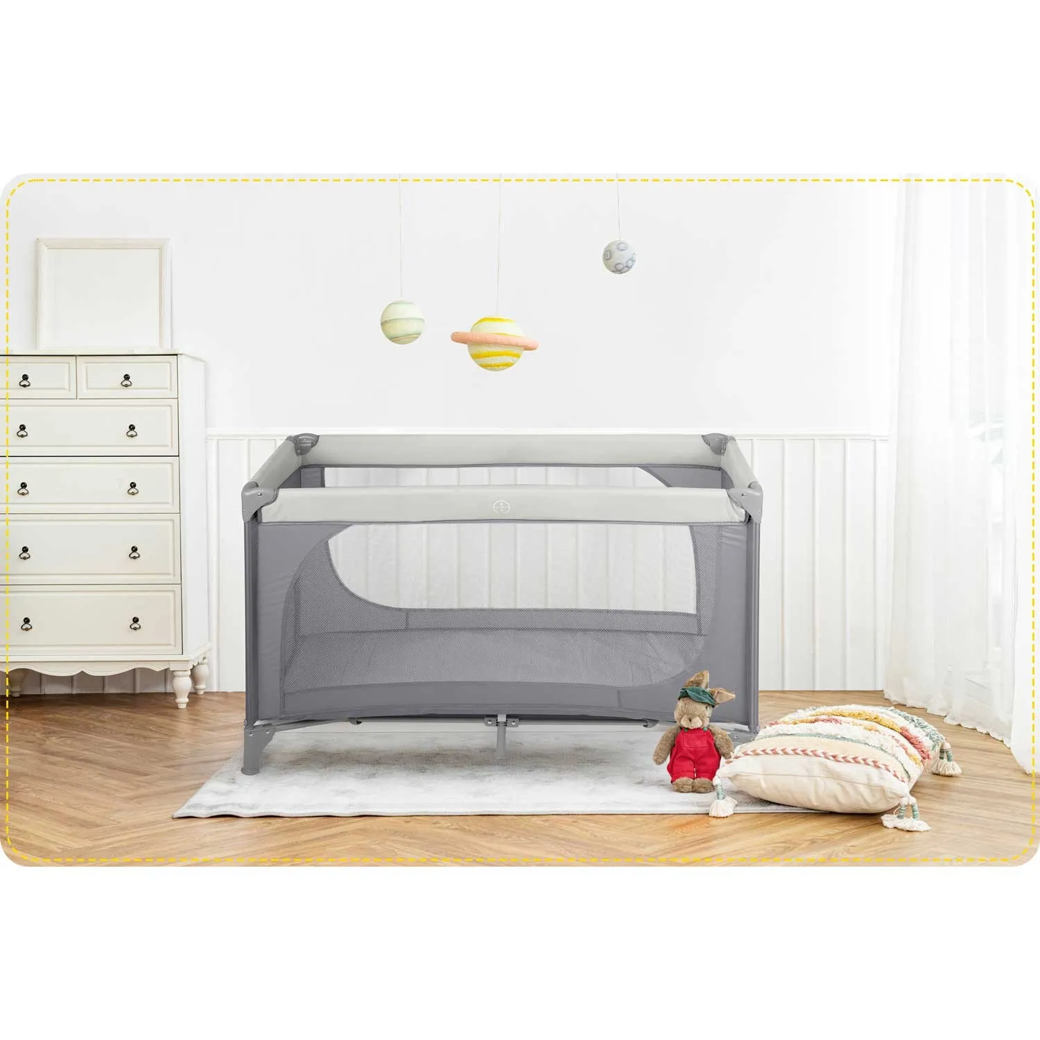 putni krevetić 125 x 65 x 78 cm rk-240 svijetlo siva - slika 9