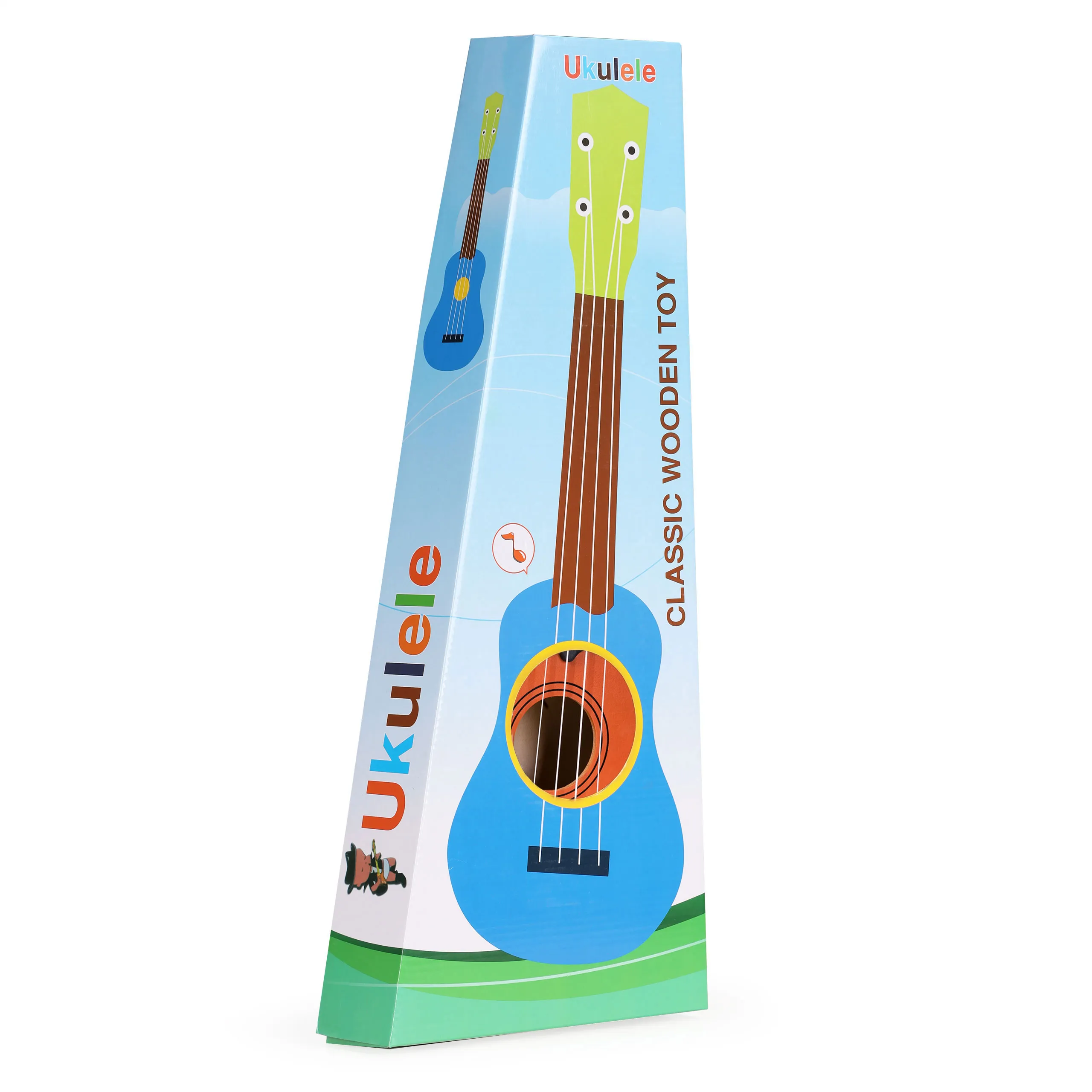 ecotoys dječji ukulele smeđi - slika 9