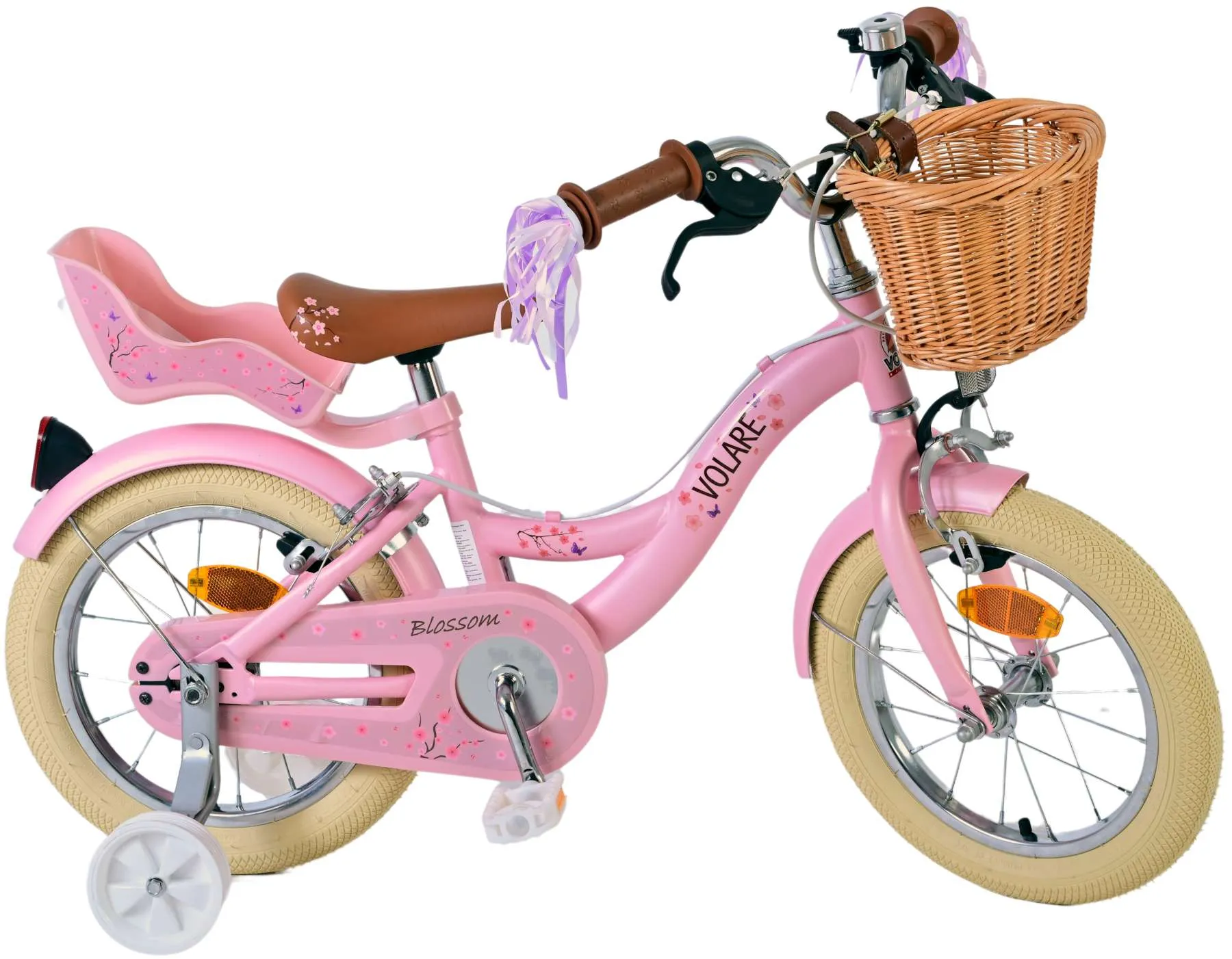 volare blossom kids 14" s dvije ručne kočnice rozi - slika 3