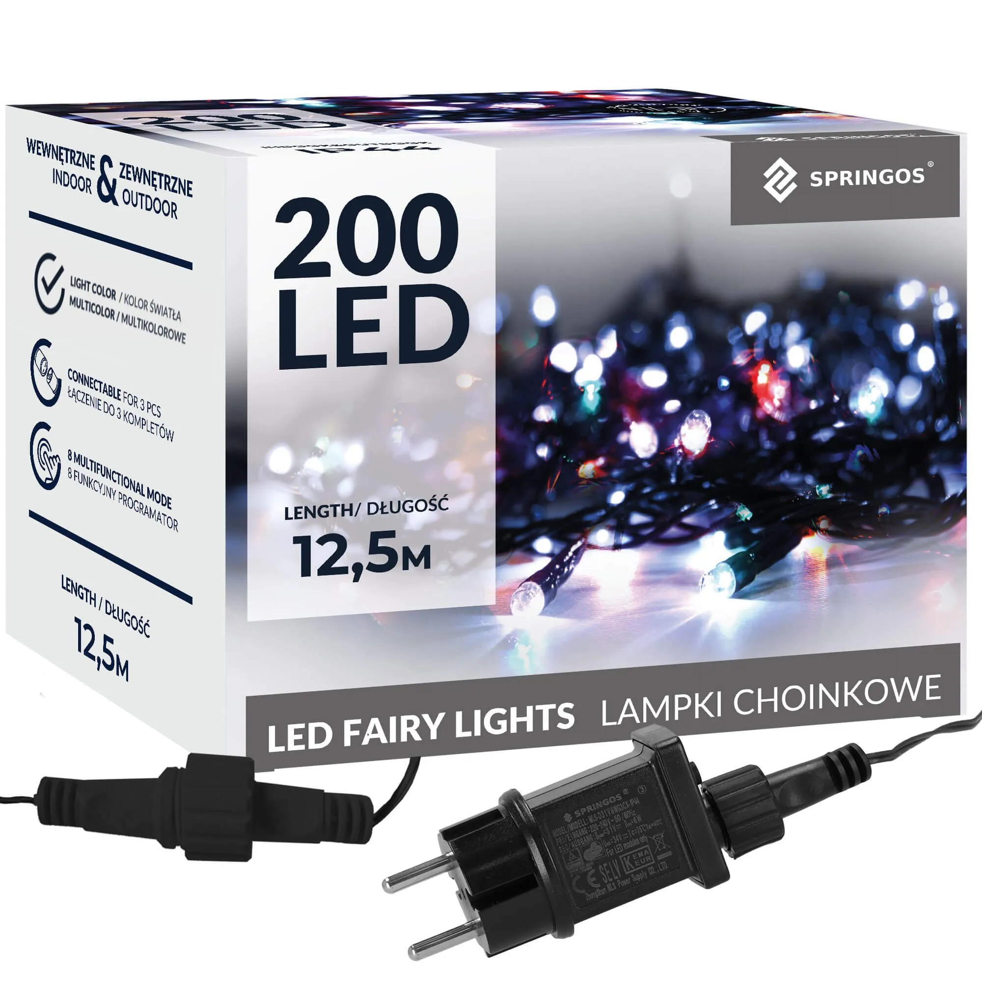 springos lampice za bor 200 led , višebojne - slika 10