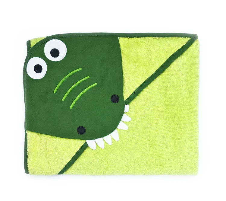 water friends mekani ručnik za kupanje – zeleni krokodil 100 x 100 cm - slika 4