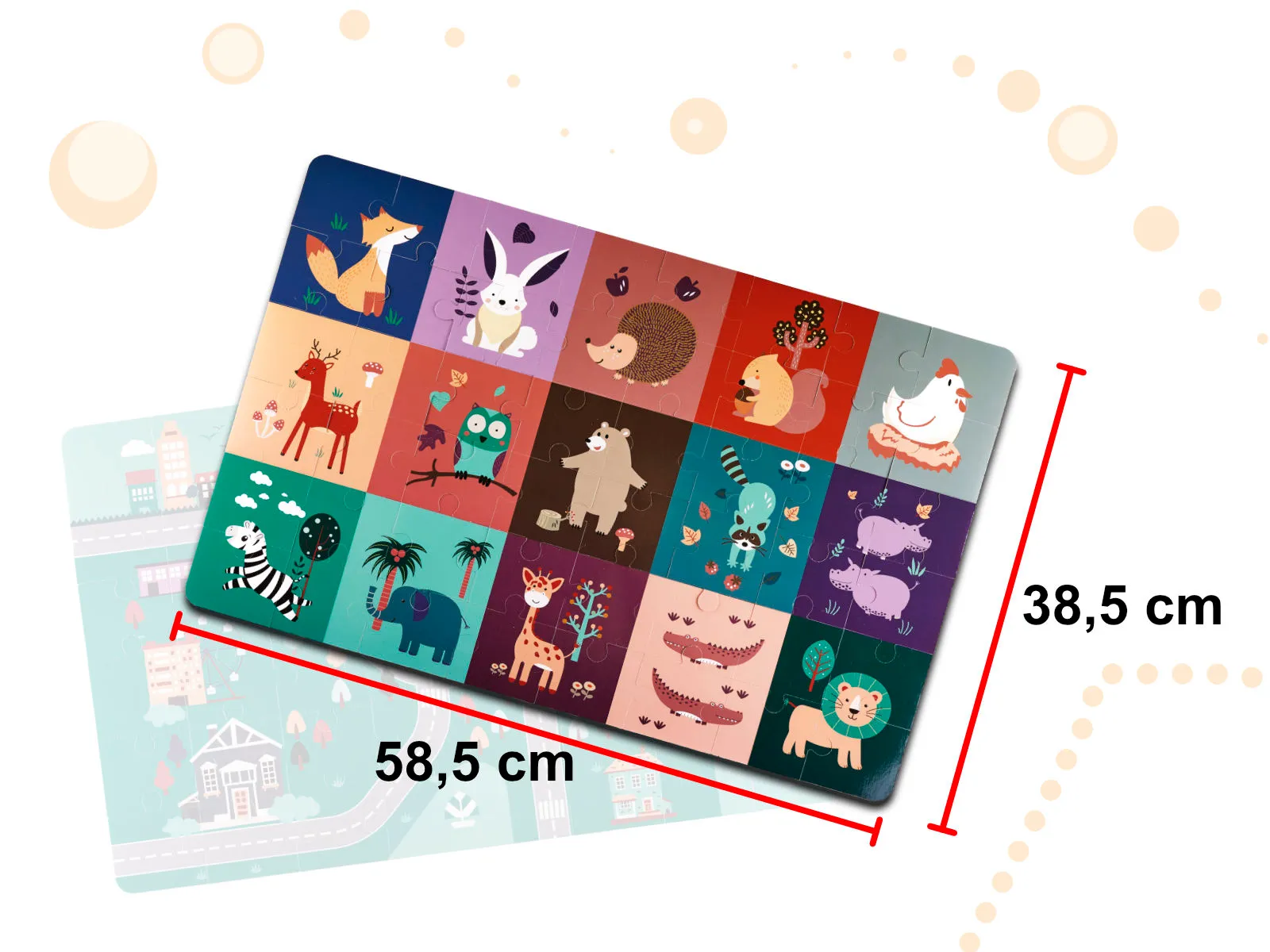 drvene kocke puzzle grad 181 kom. - slika 4