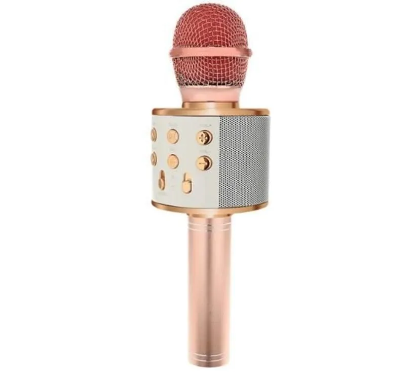 karaoke mikrofon s zvučnikom rozi - slika 7